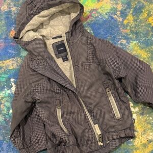 Kids Navy Checkered Jacket